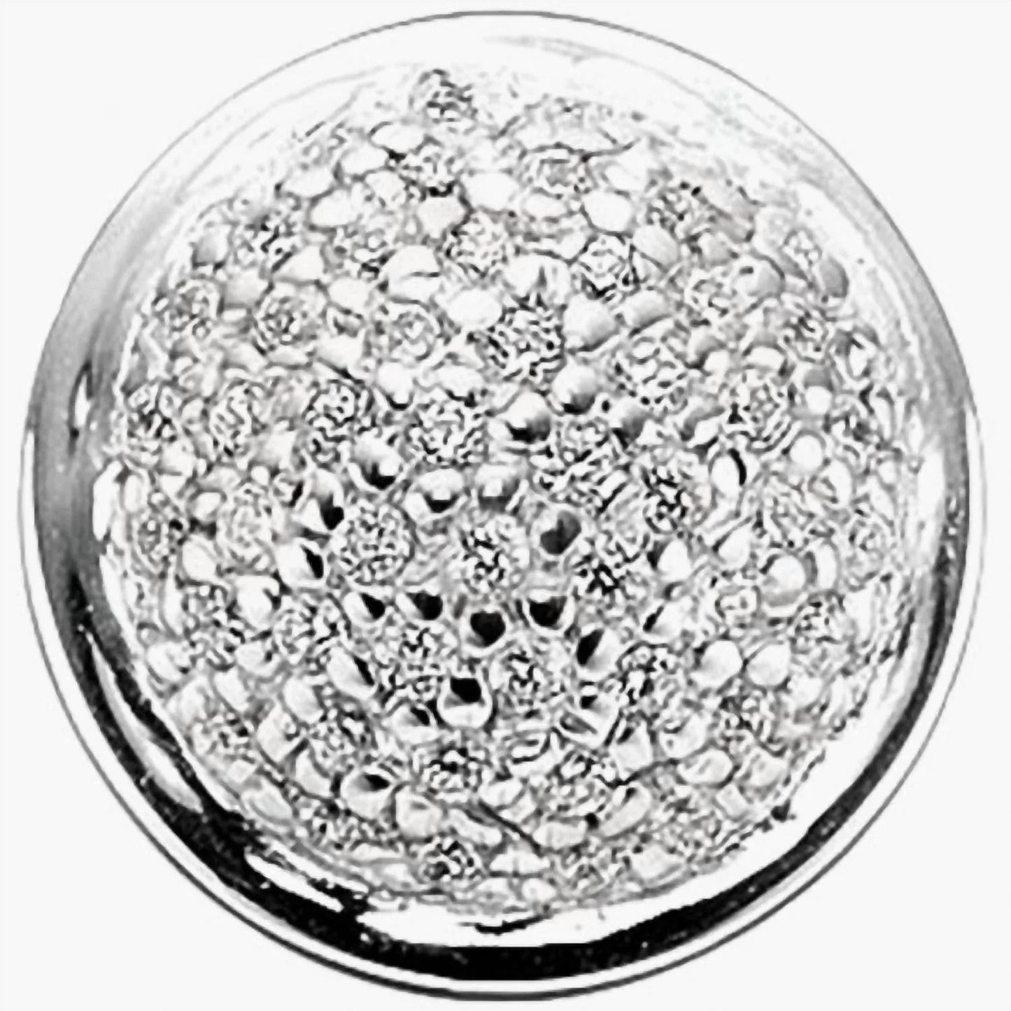 Sterling Silver Pave Button