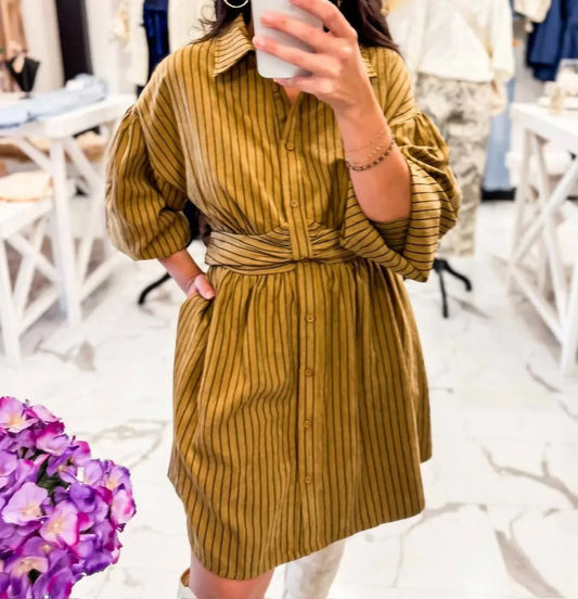 Women's Queue Me In Striped Mini Dress
