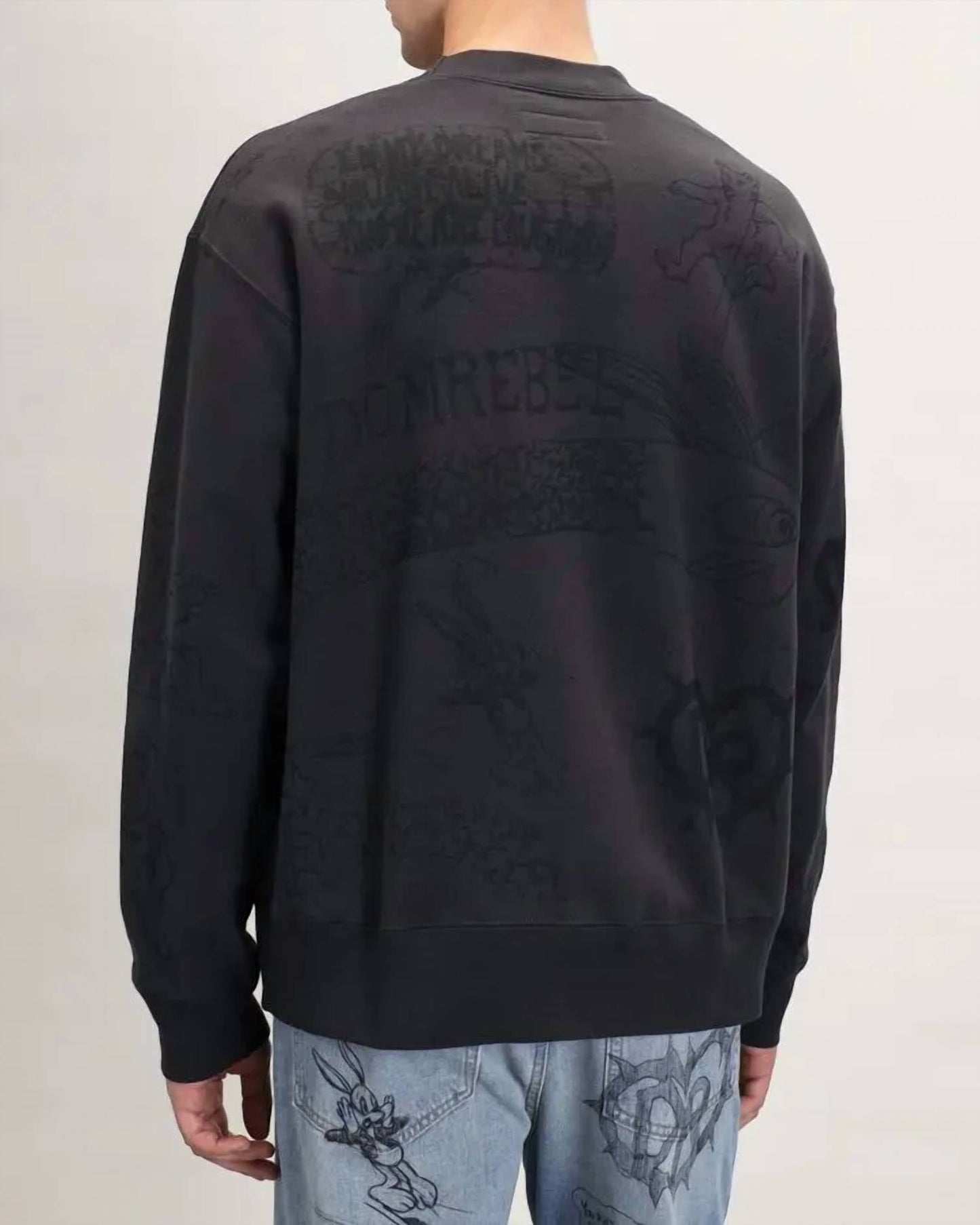 Semester Embroidery Pullover Cotton Sweatshirt