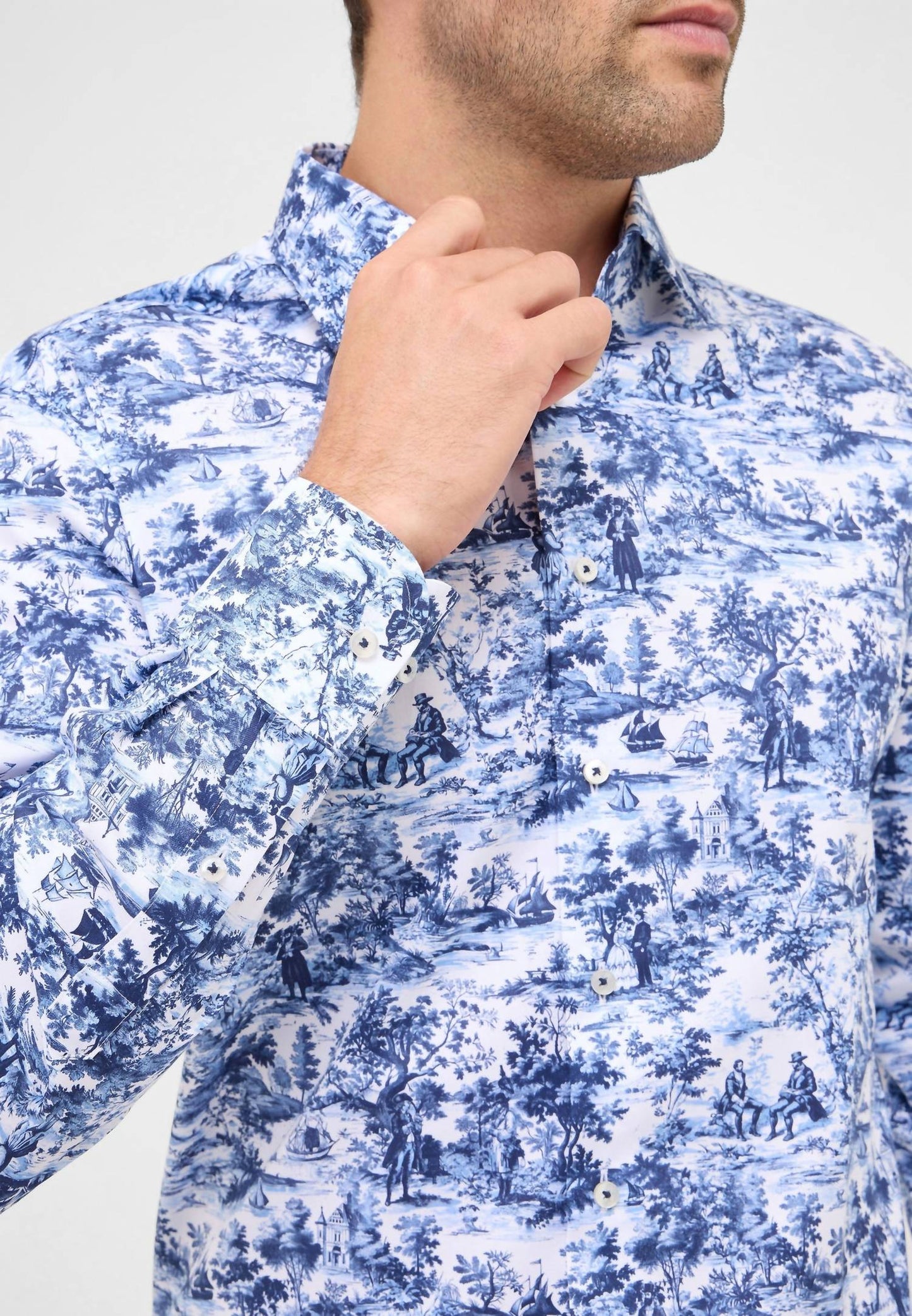 Bedrucktes Twill-Toile-Hemd