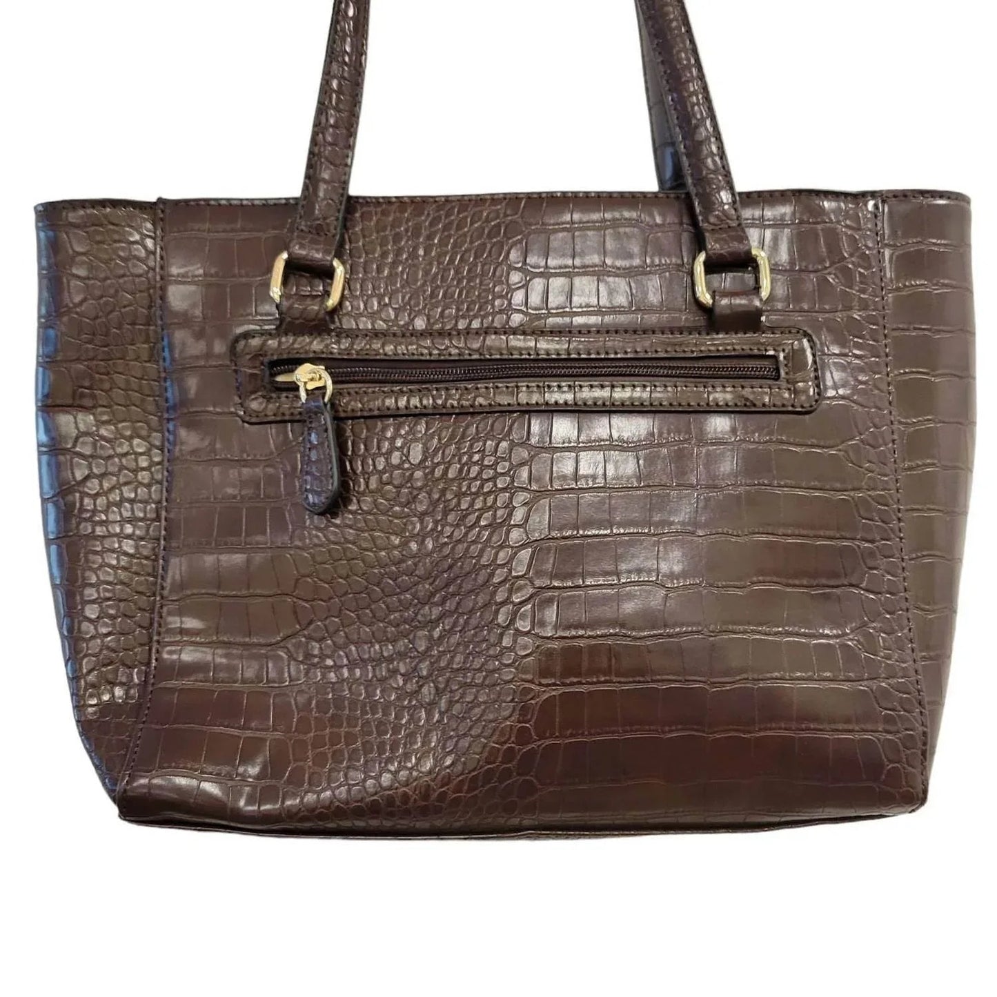 Croc-embossed Tote Bag