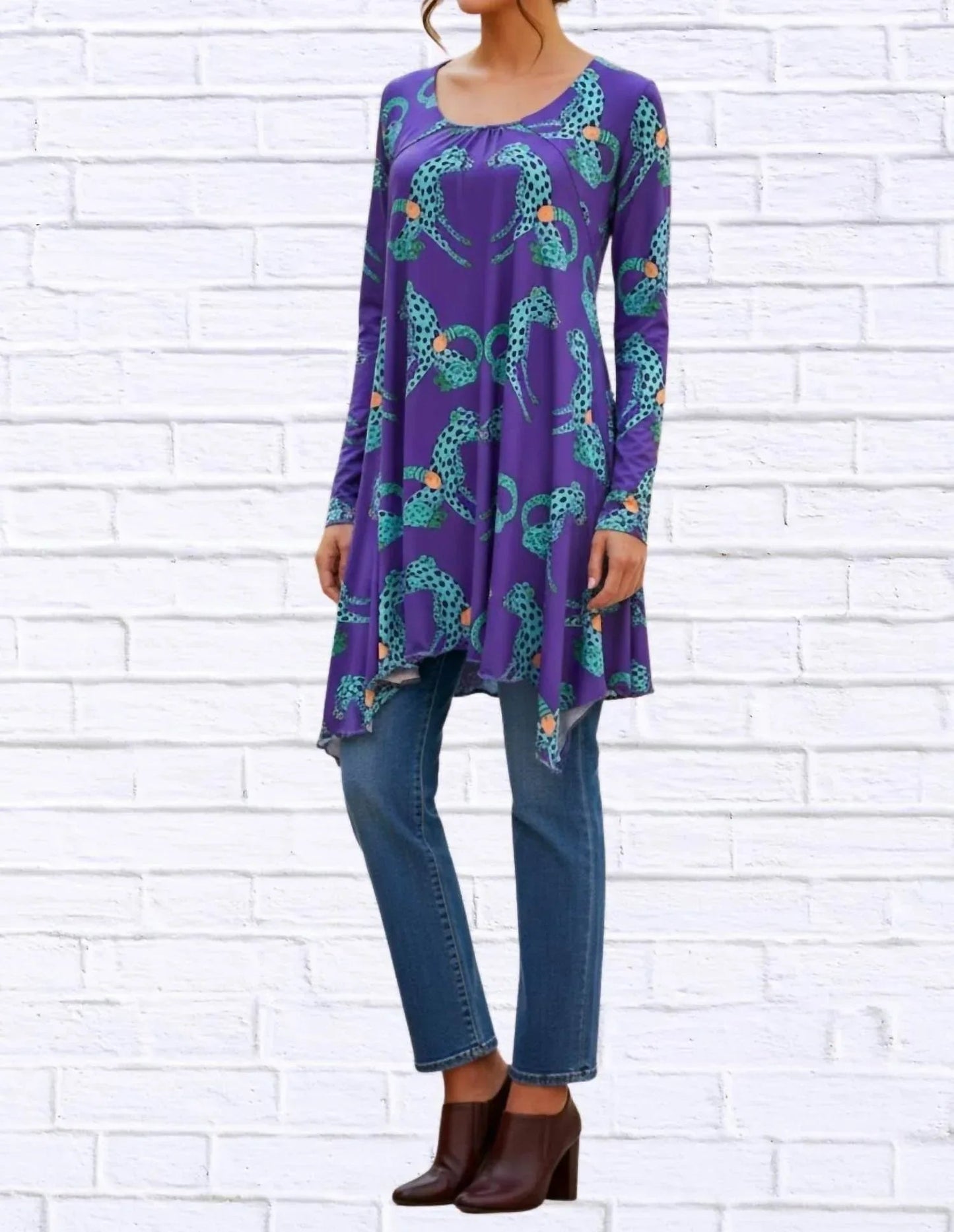 Sibella Pleated Front Long Sleeve Blouse