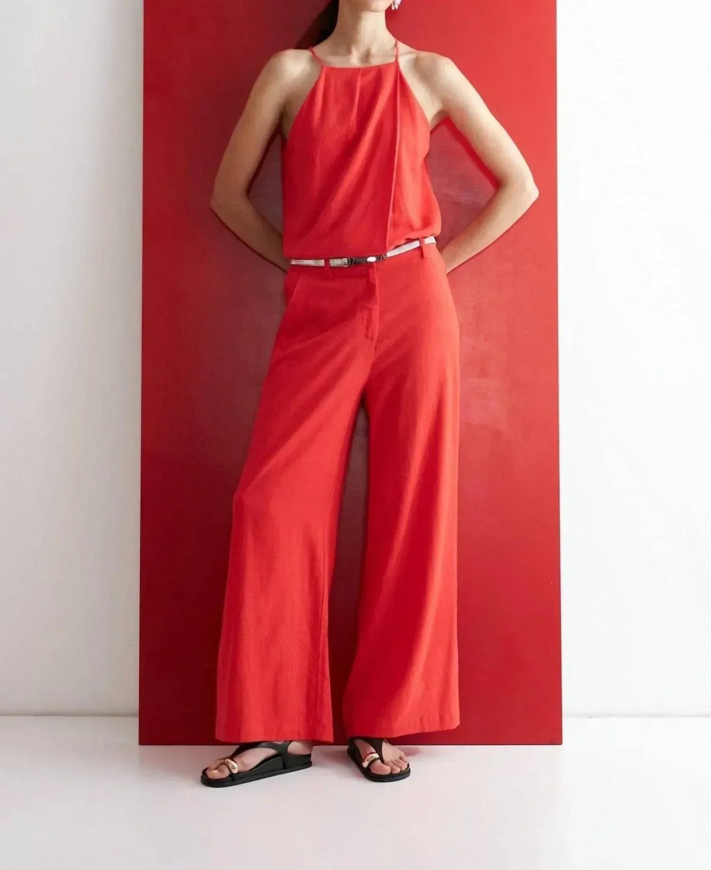 Linen Halter Top