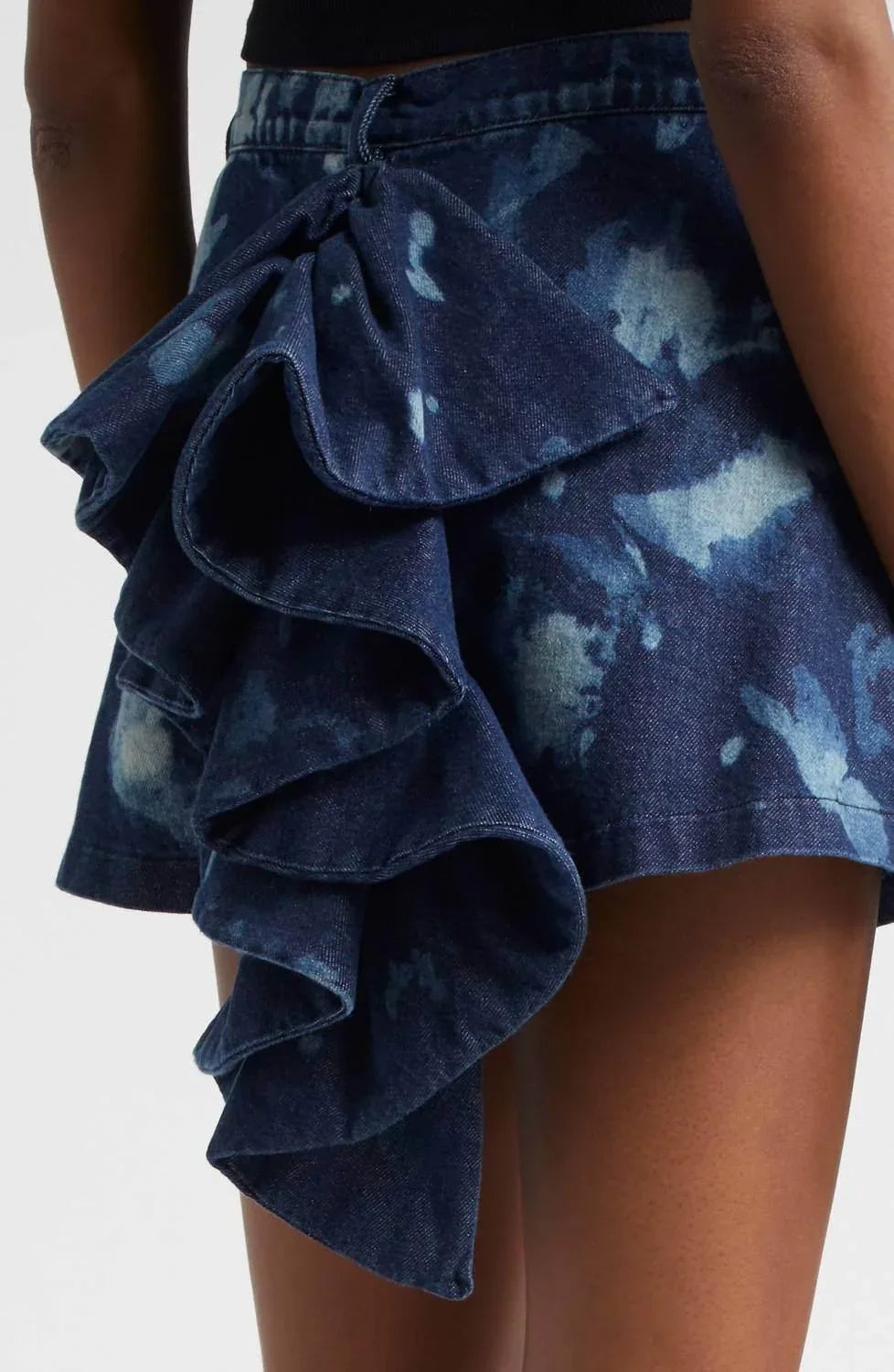 Bubi Denim Minirock mit Rüschen