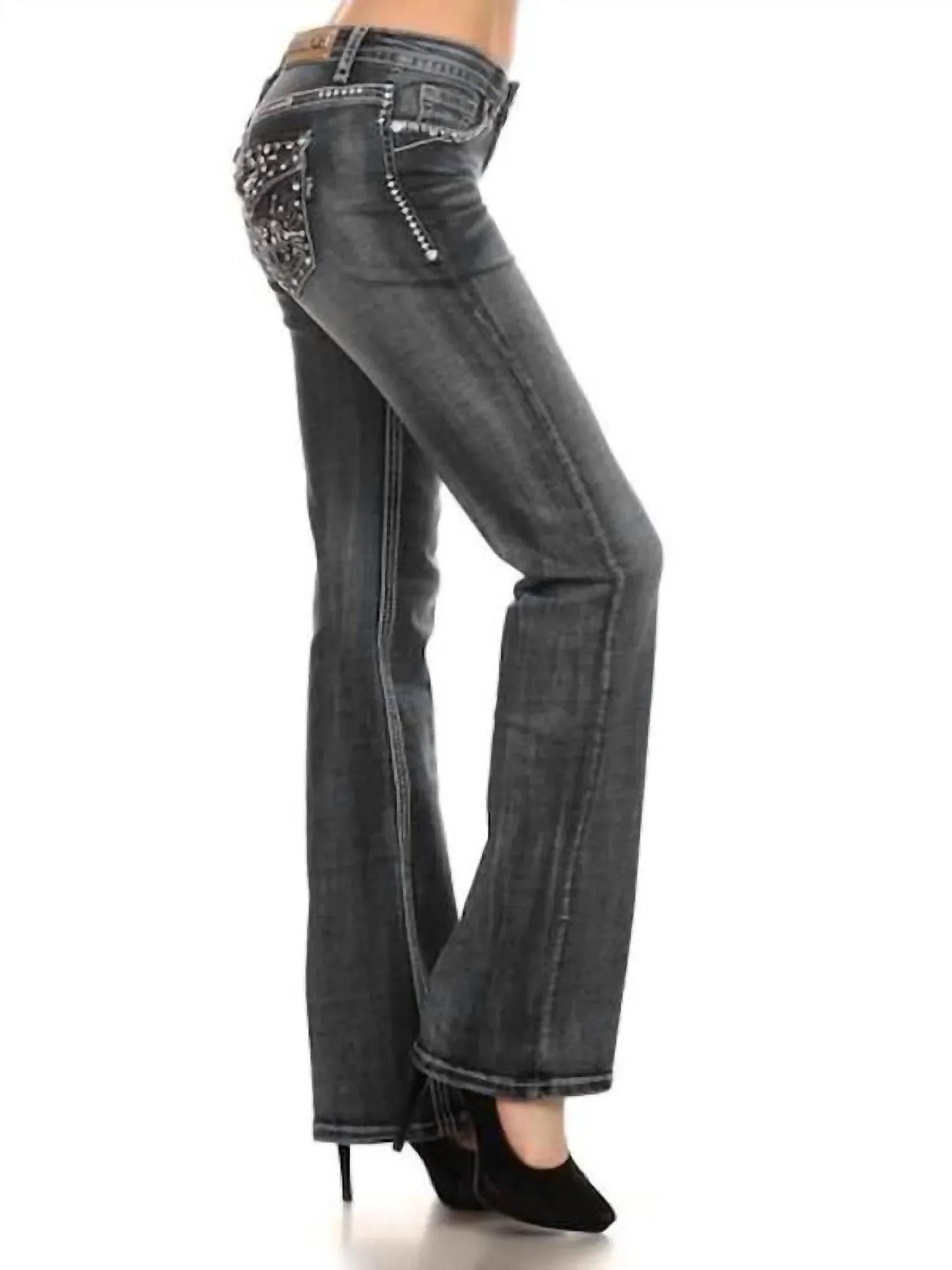 Naughty Too Distressed Skull Jean