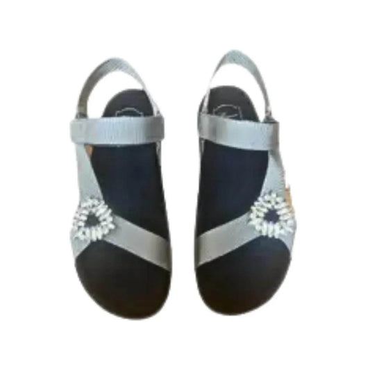 Women's Crystal-embellished Cloth Sandal