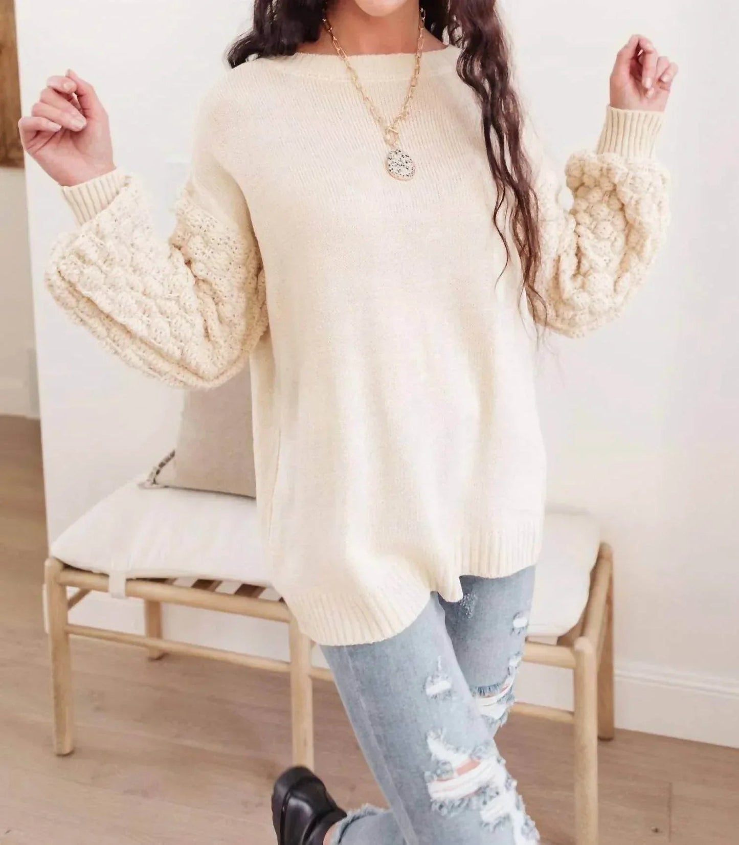 Sprudelnder B-Pullover