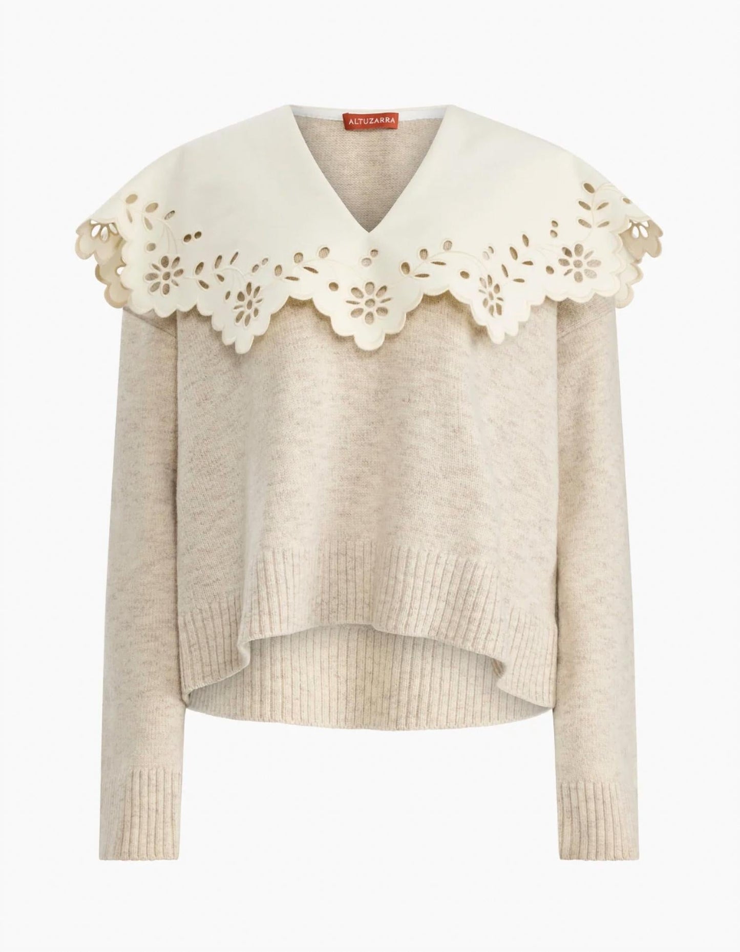 Toro Broderie Anglaise Collar Sweater