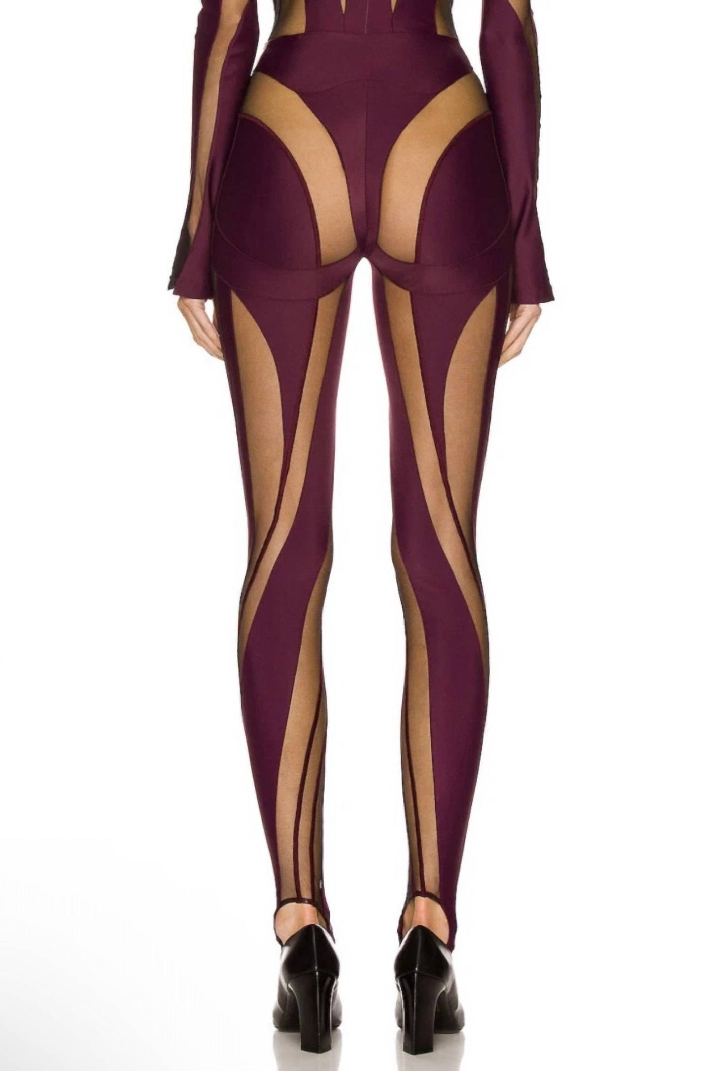Blickdichte Spiral-Steigbügel-Leggings