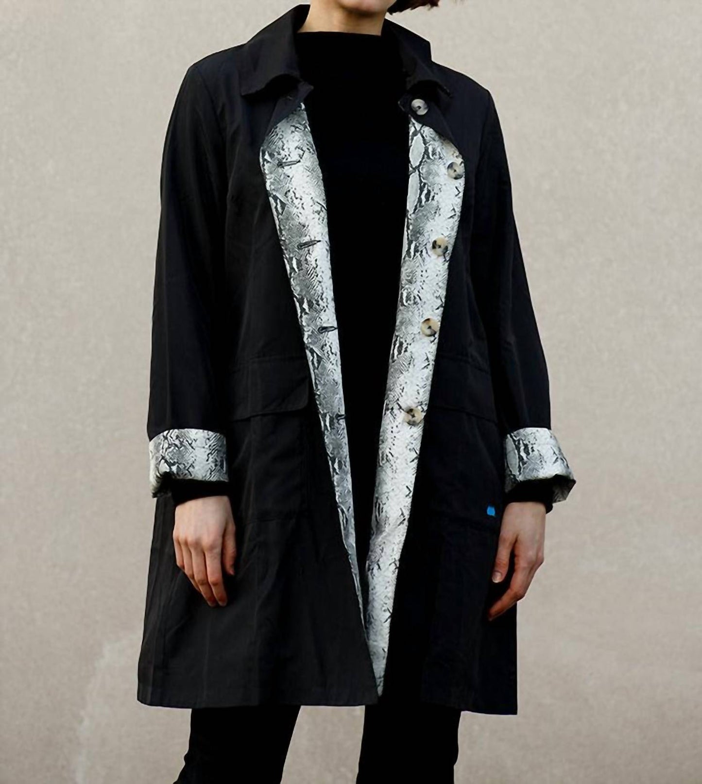 Regenmantel mit abnehmbarer Kapuze Regen-Trenchcoat