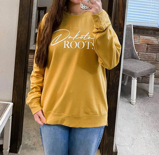 Dakota Roots Puff Print Crewneck Sweatshirt