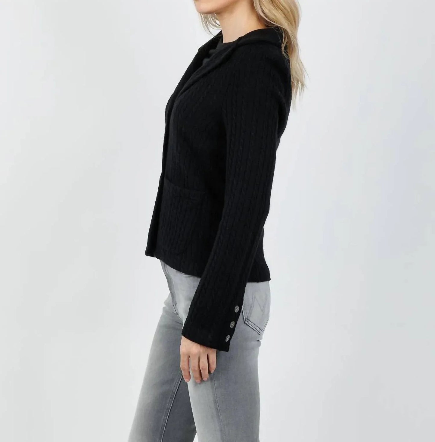 Casey Kaschmir-Zopfmuster-Blazer