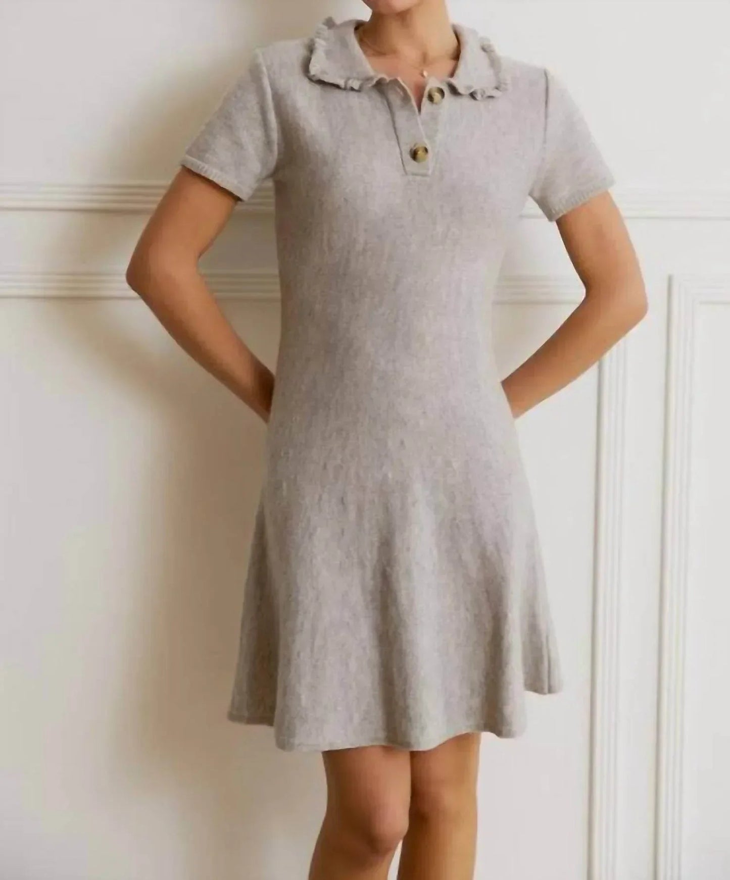 Polo-Minikleid mit Rüschen