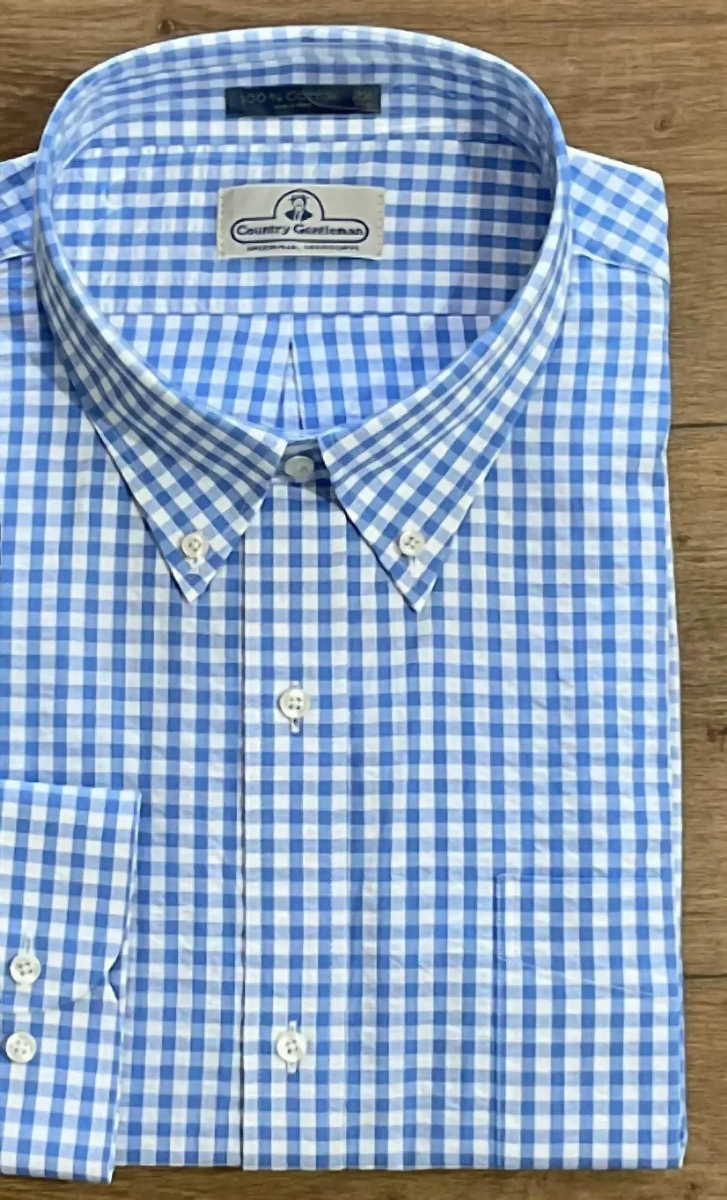 Men's All Cotton Seersucker Shirt