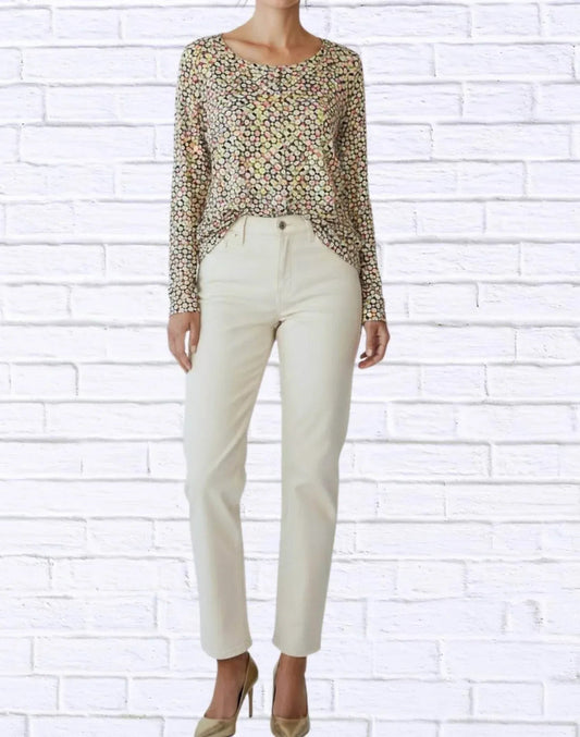 Bluse aus Webstoff mit Blumenmuster