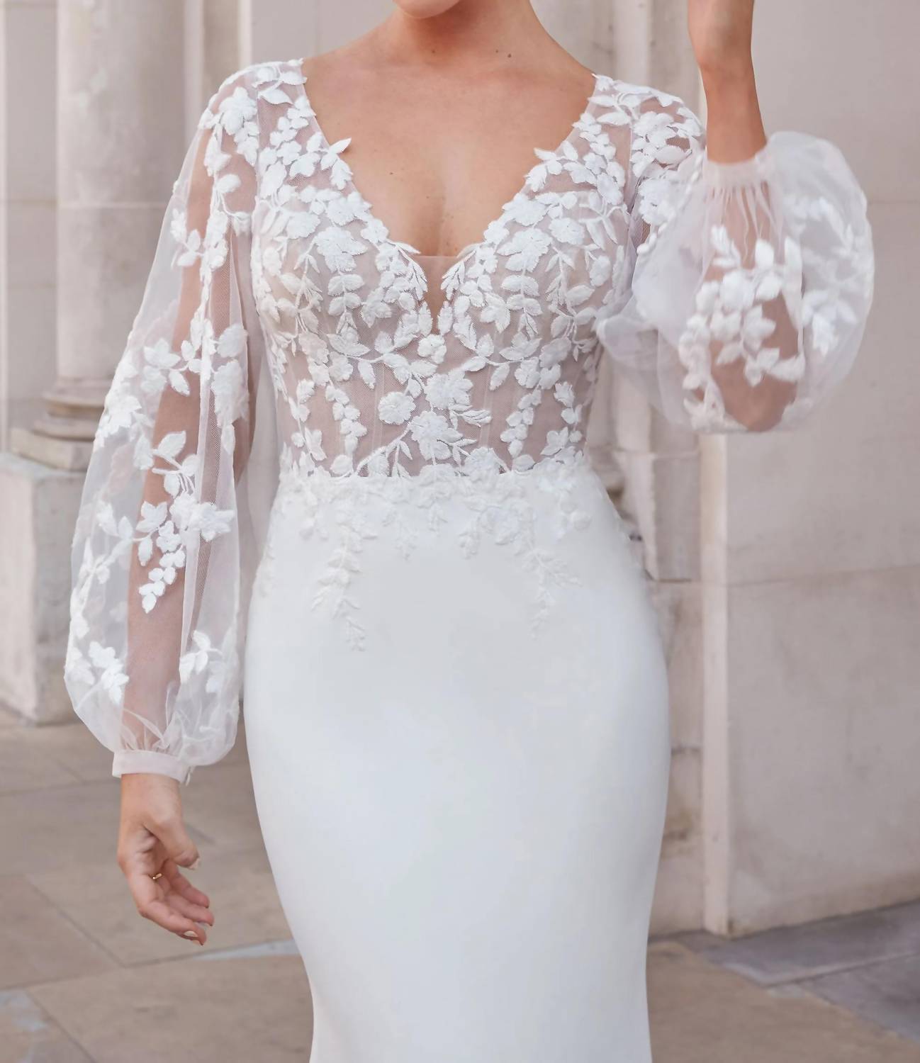 Riley Stretch Crepe Wedding Dress