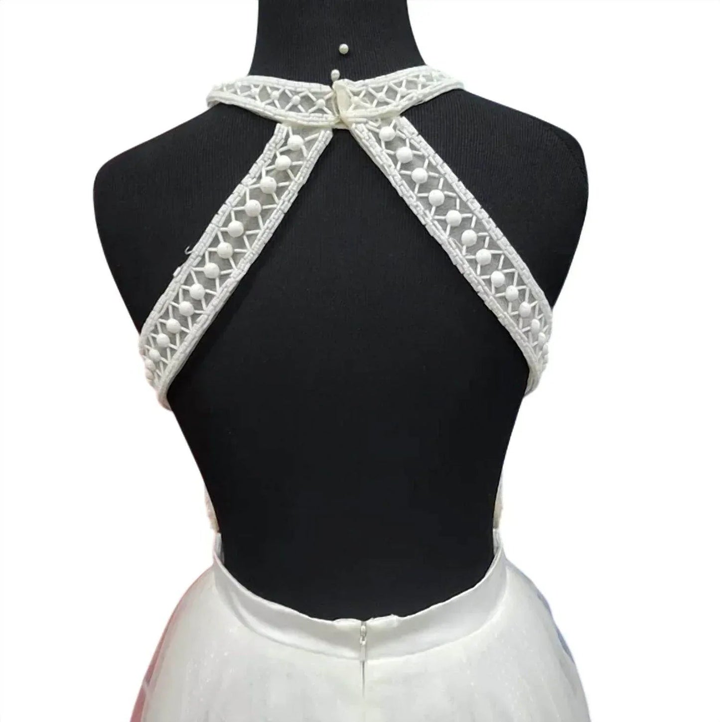 Beaded Illusion Formal Ball Gown