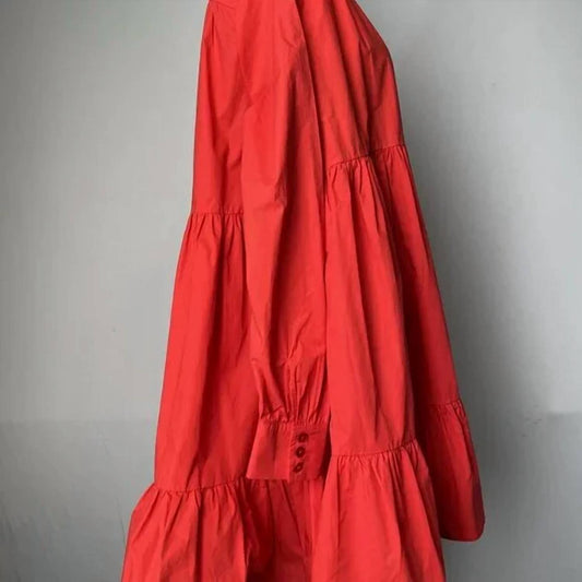 Women’s Tiered Ruffle Shirt Dress