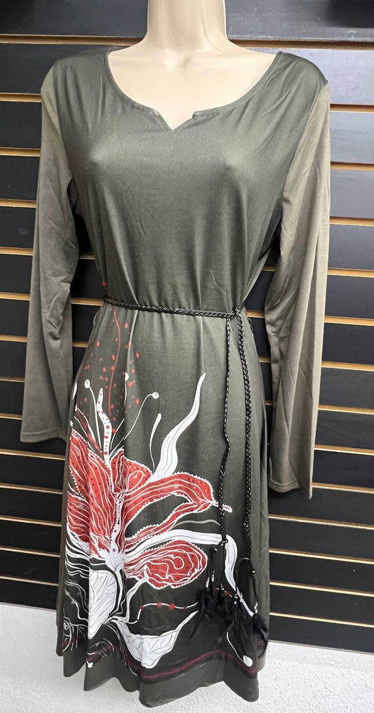 Women's Belted Beauty Jersey Dress