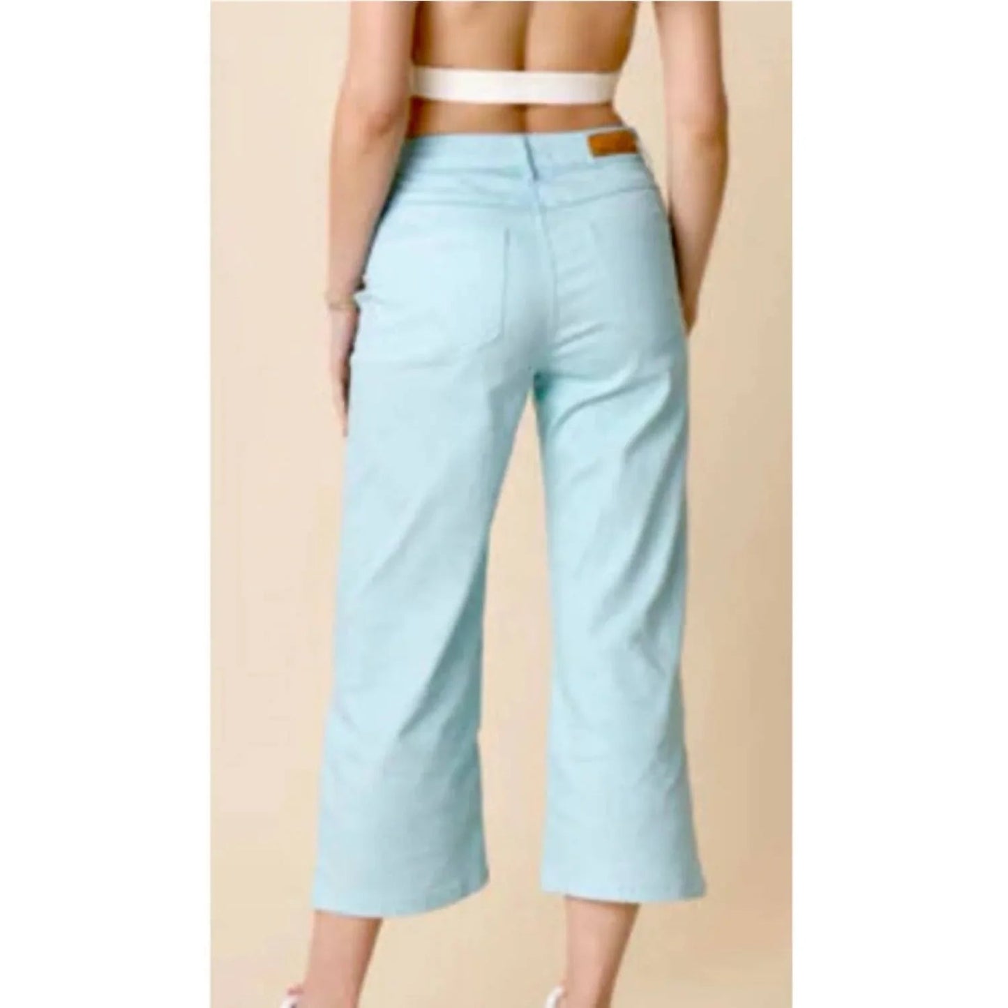 Weite Cropped-Culotte-Hose