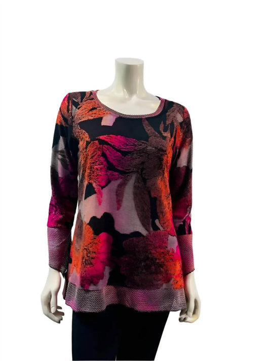Women'ssunset Floral Burnout Top