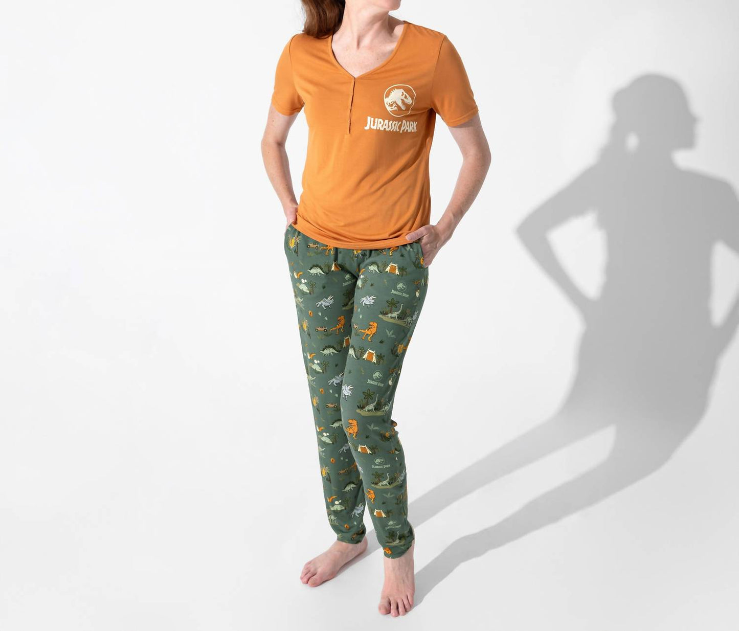 Damen Jurassic Park Safari Bambus Pyjama Set