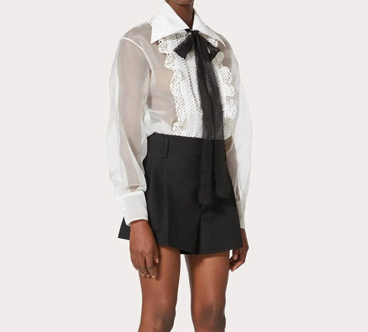Embroidered Organza Shirt
