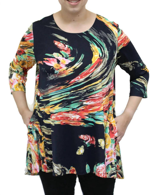 Caribe Roses Swing Top