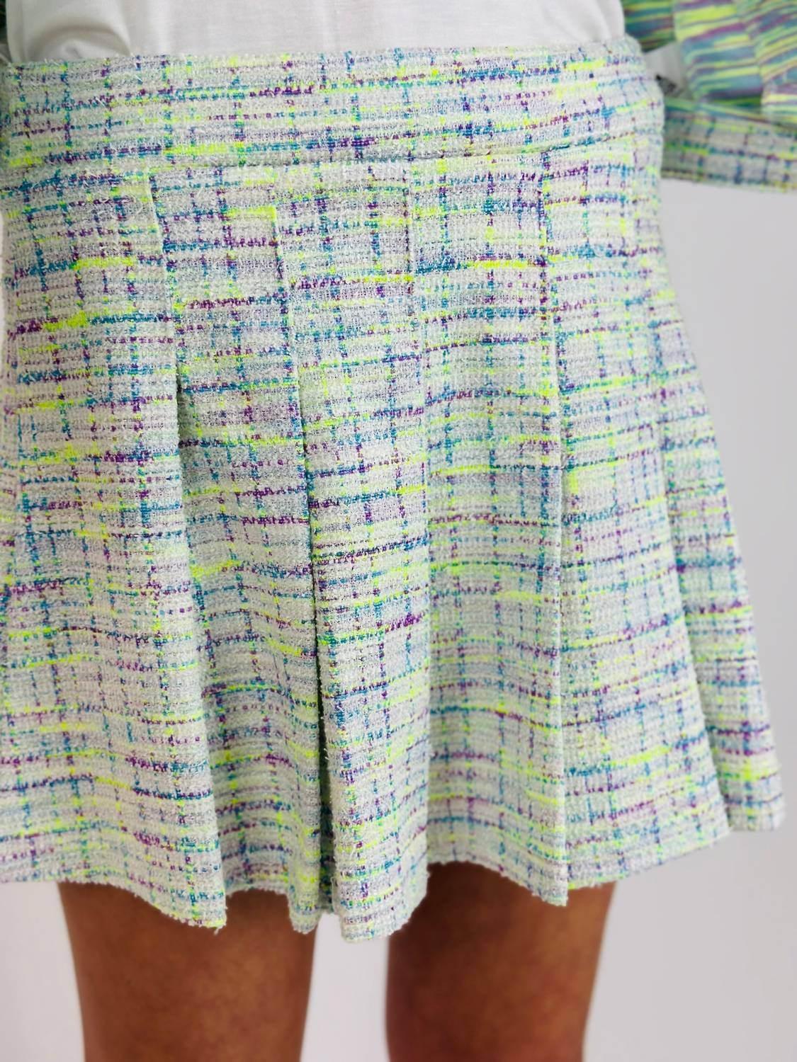 Tennisrock aus Tweed für Mädchen