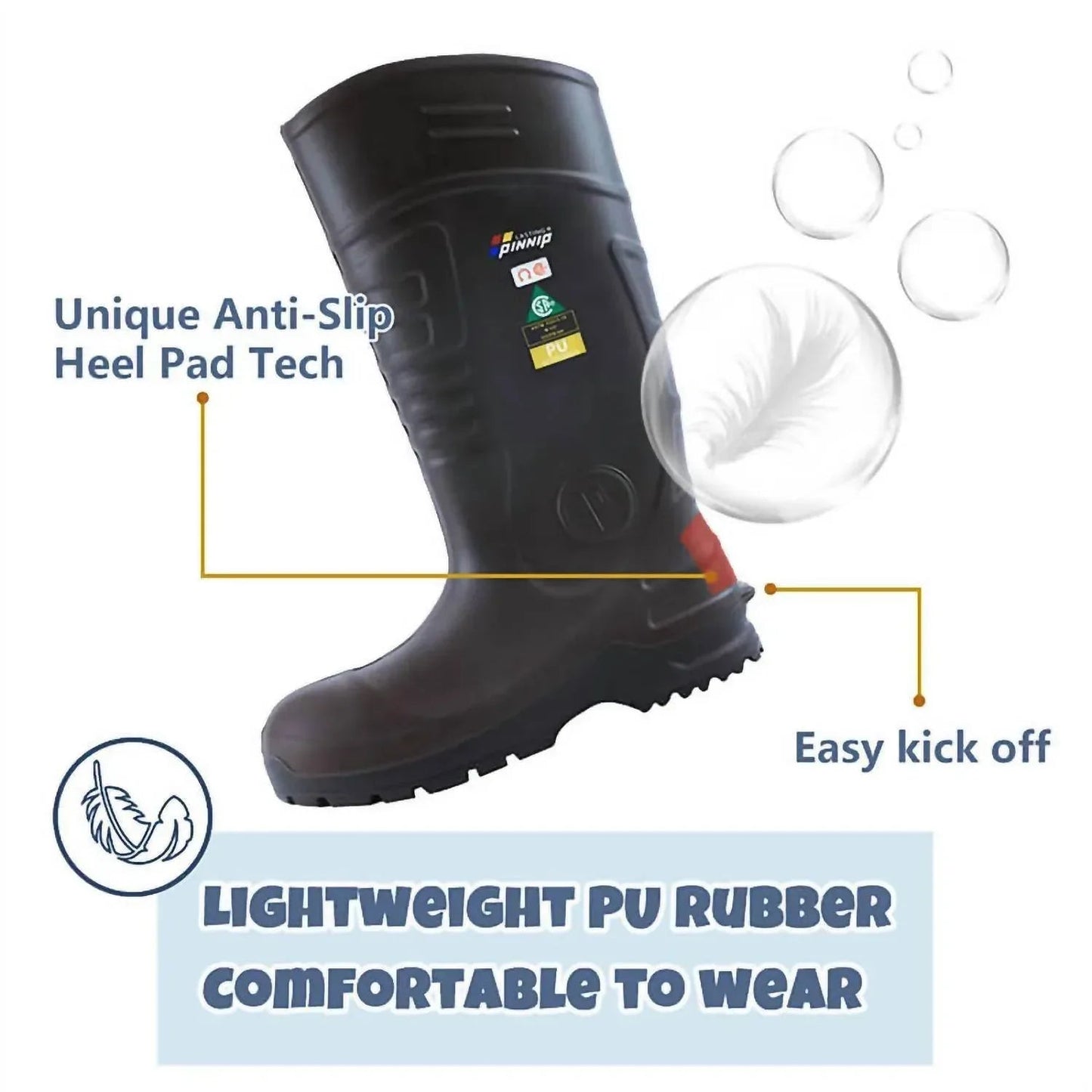 Men's Csa Approved Waterproof Steel Toe Safety Boots