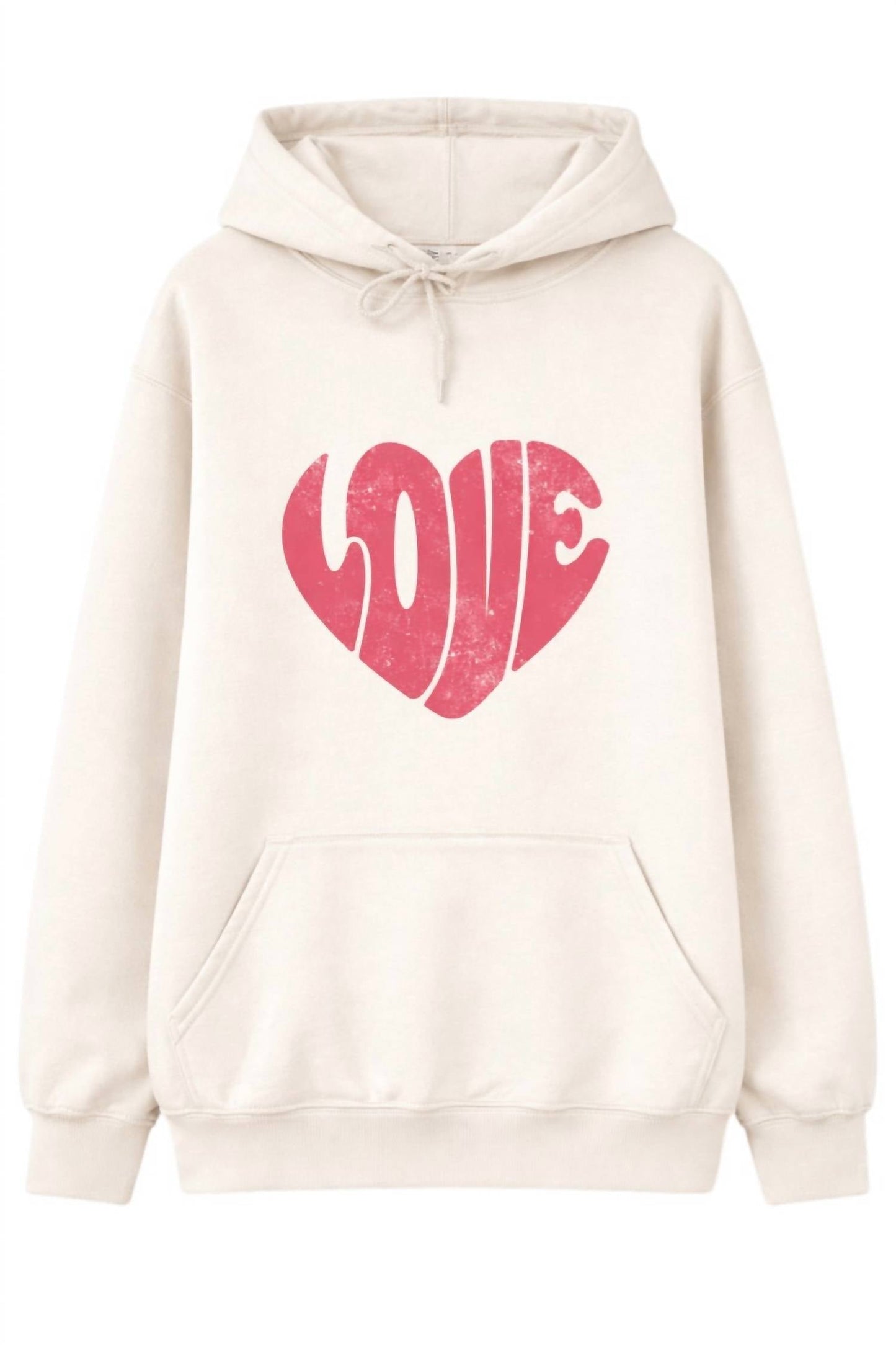 Liebesherz Distressed Valentinstag Hoodie