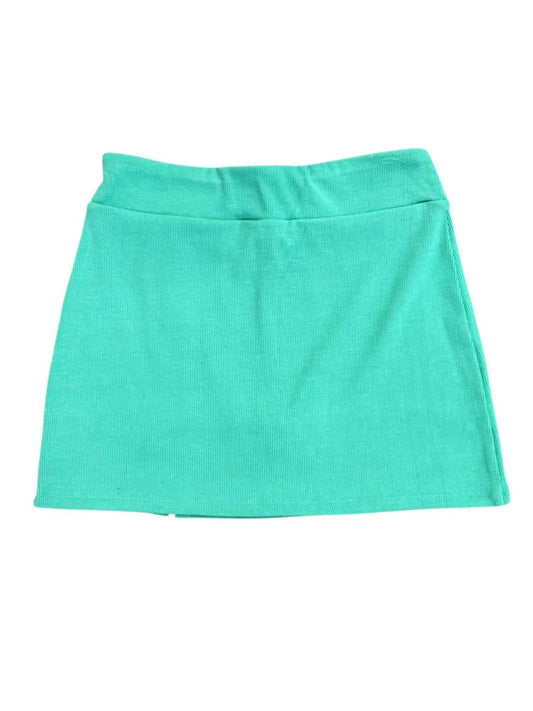 Mädchen-Skort aus Rippen-Viskose