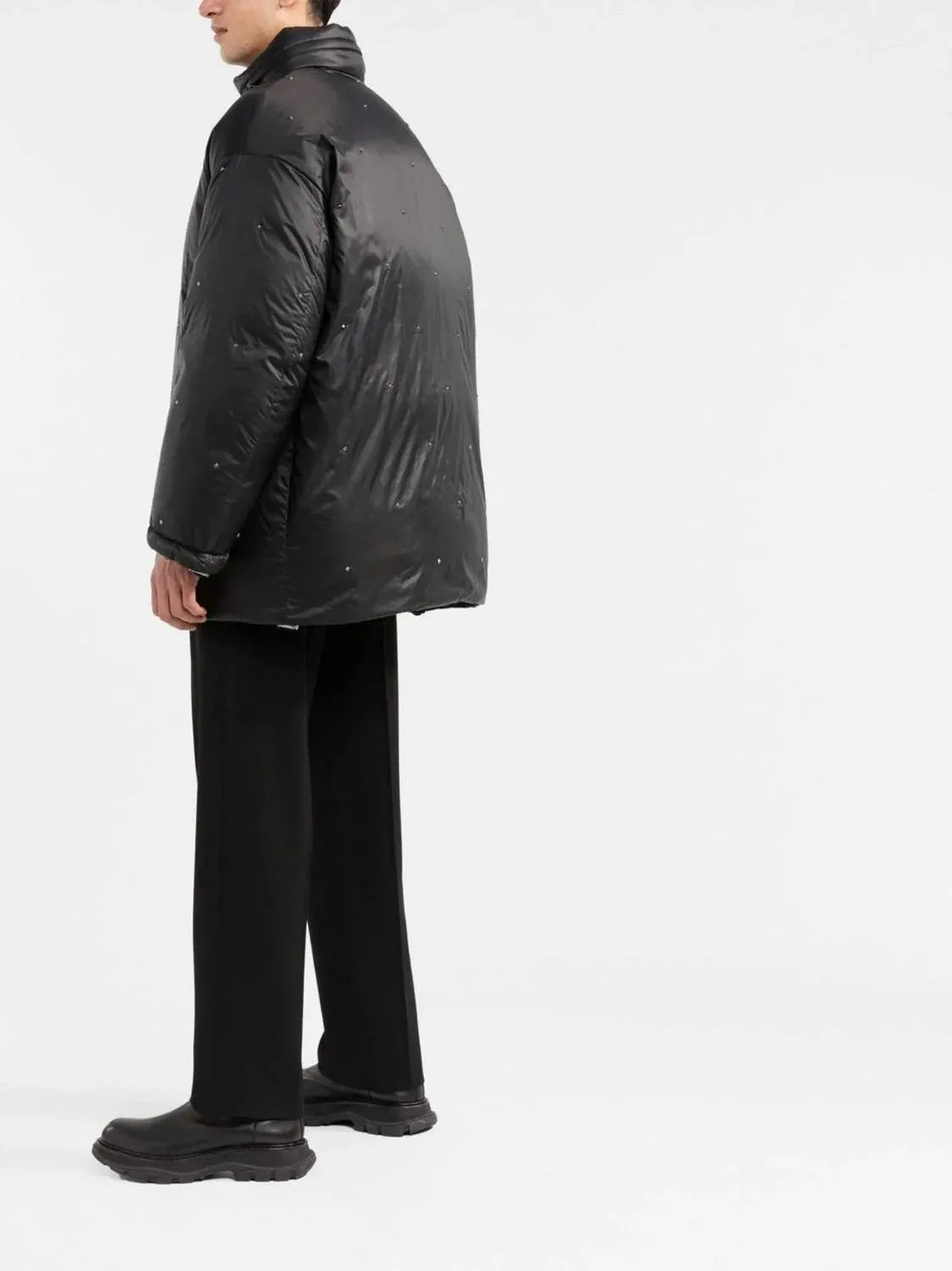 Wendbare Rockstud-Daunenjacke