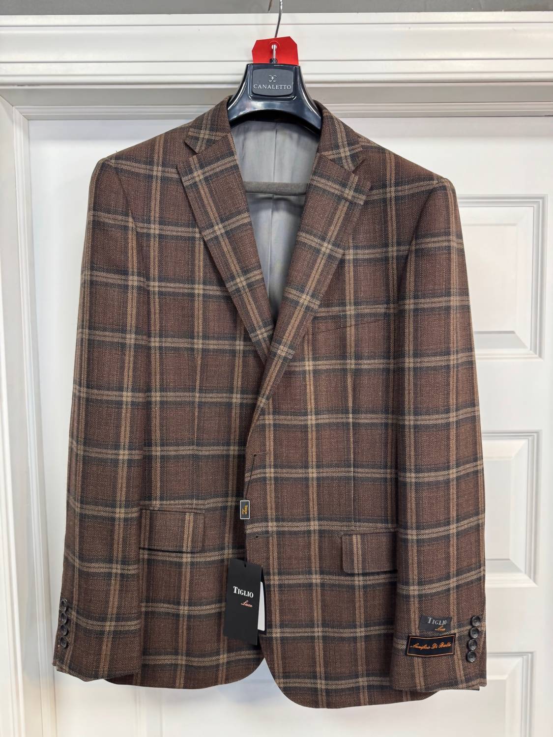 Herren Langarm-Blazer mit Fensterkaros