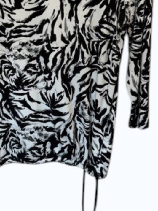Women's Abstract Print Side Tie Top