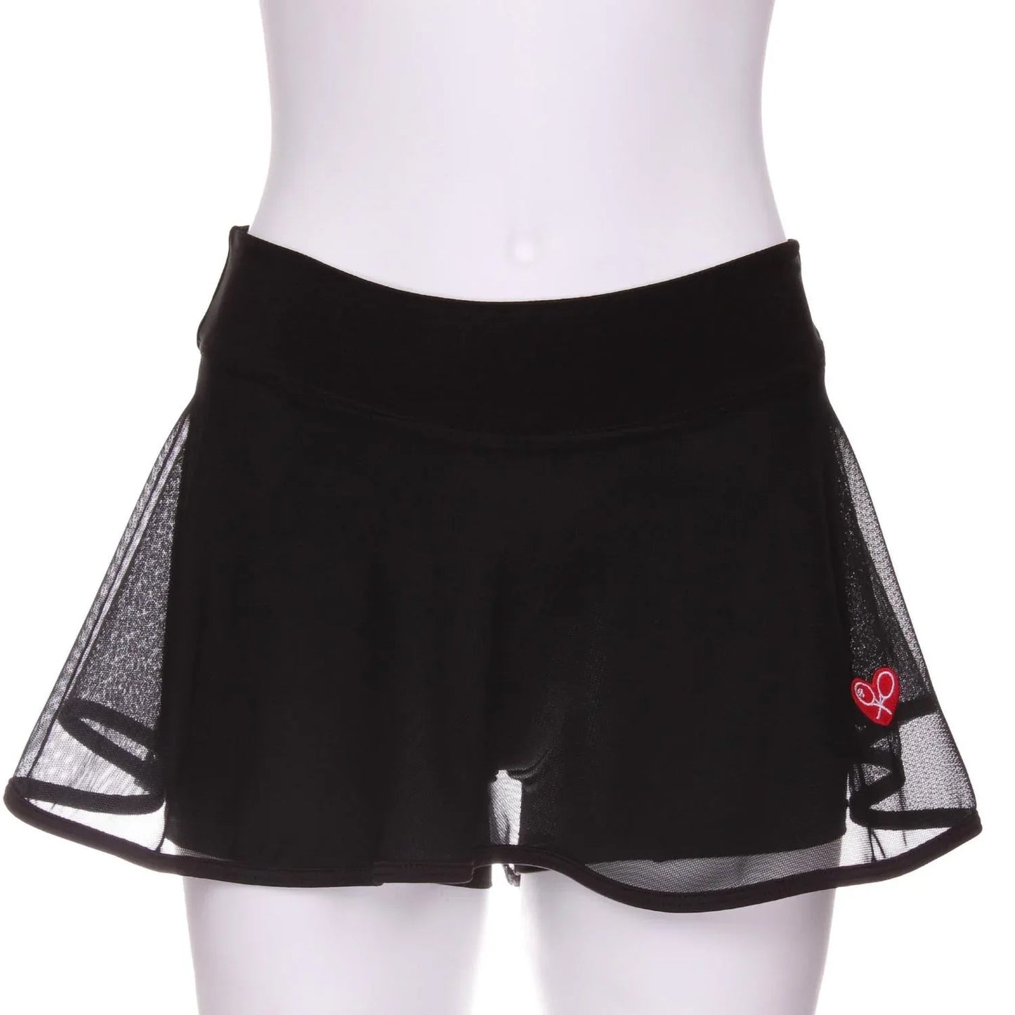 Women's Fishnet Longer Shorties Tennis Skirt