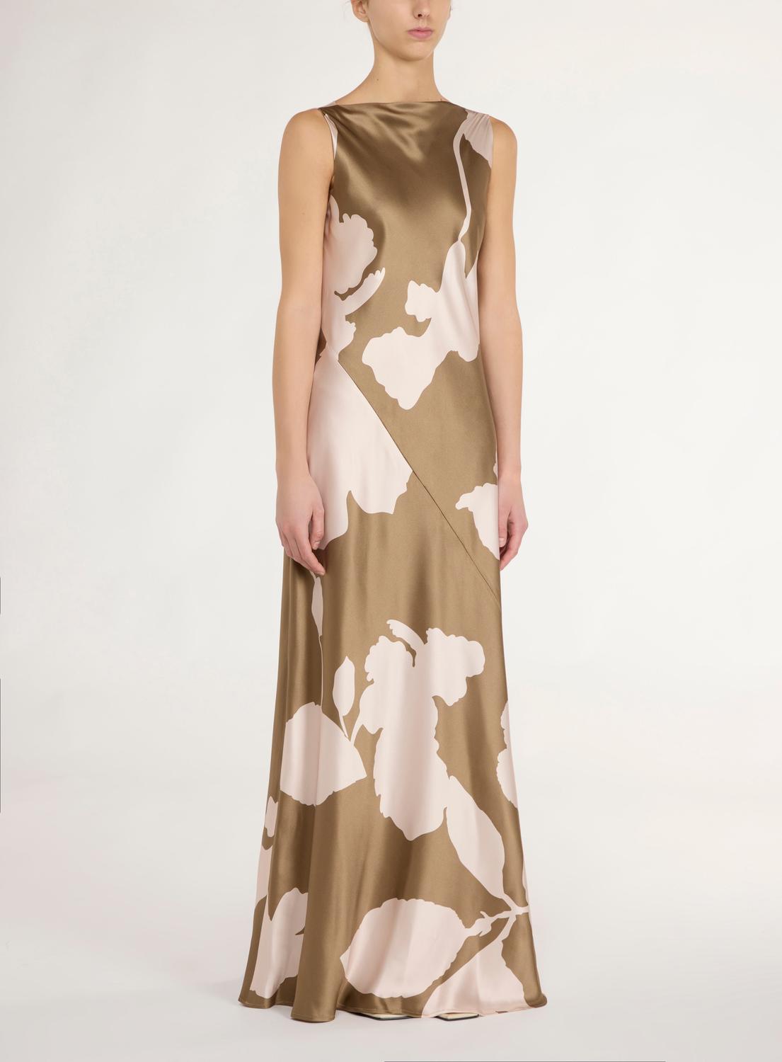 Mara Printed Silk Maxi Dress