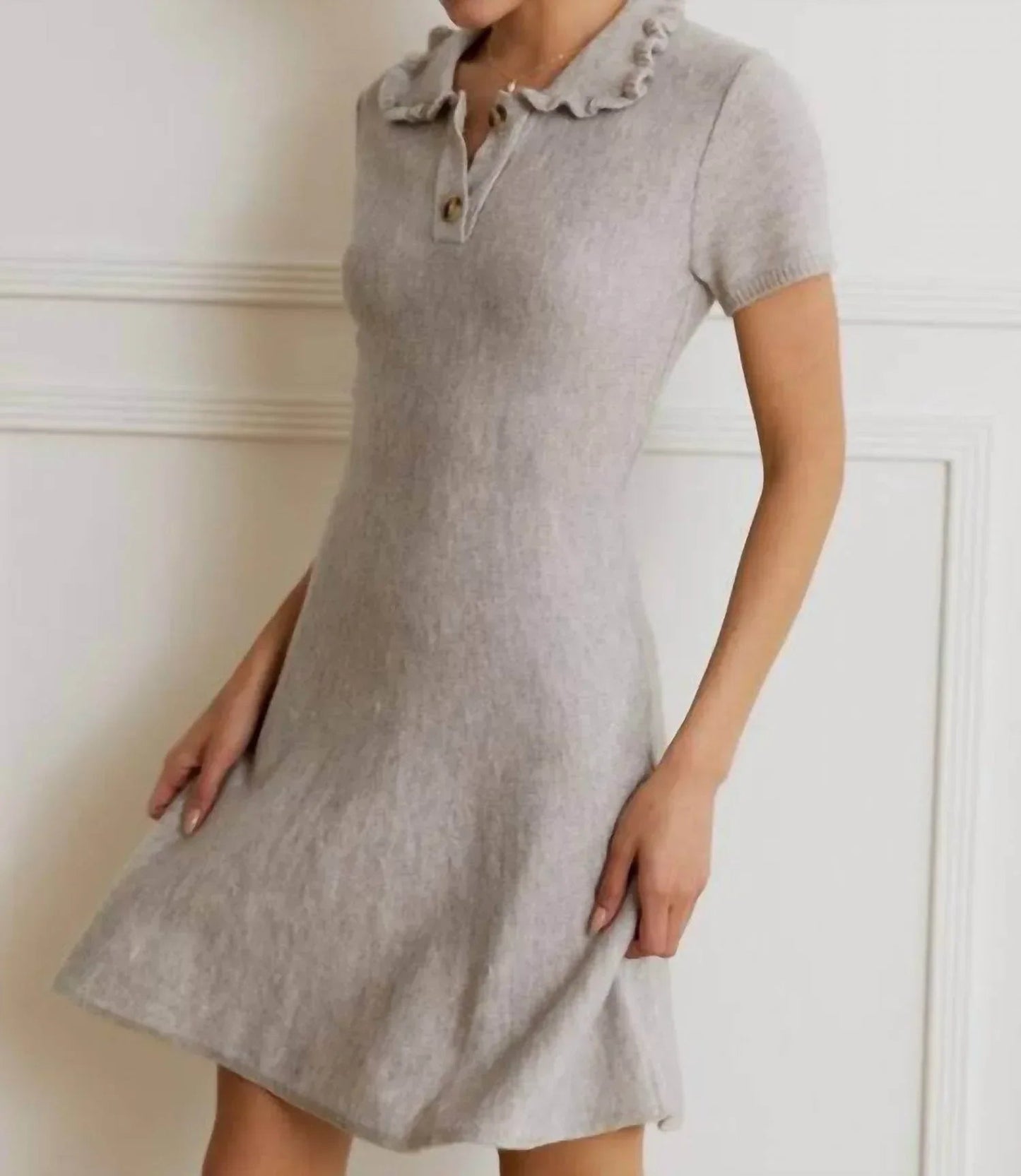 Polo-Minikleid mit Rüschen