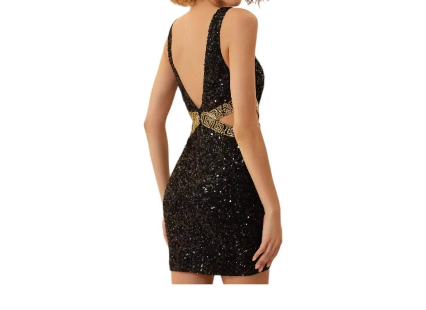 Mini-Kleid mit V-Ausschnitt