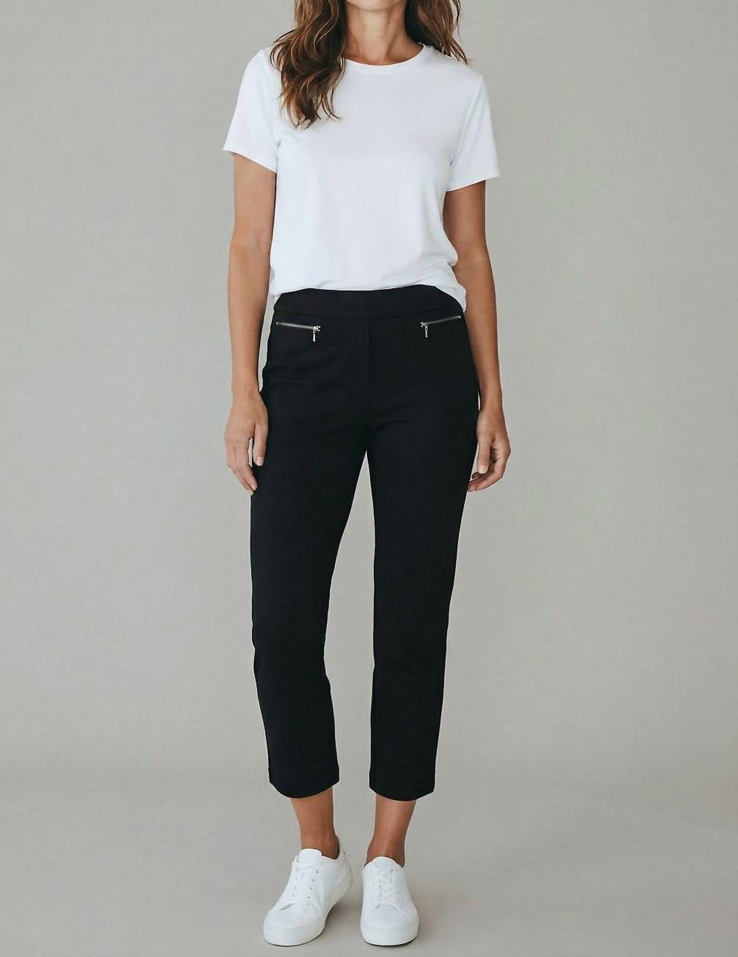 Loft Julie Cropped Zipper Pocket Pant