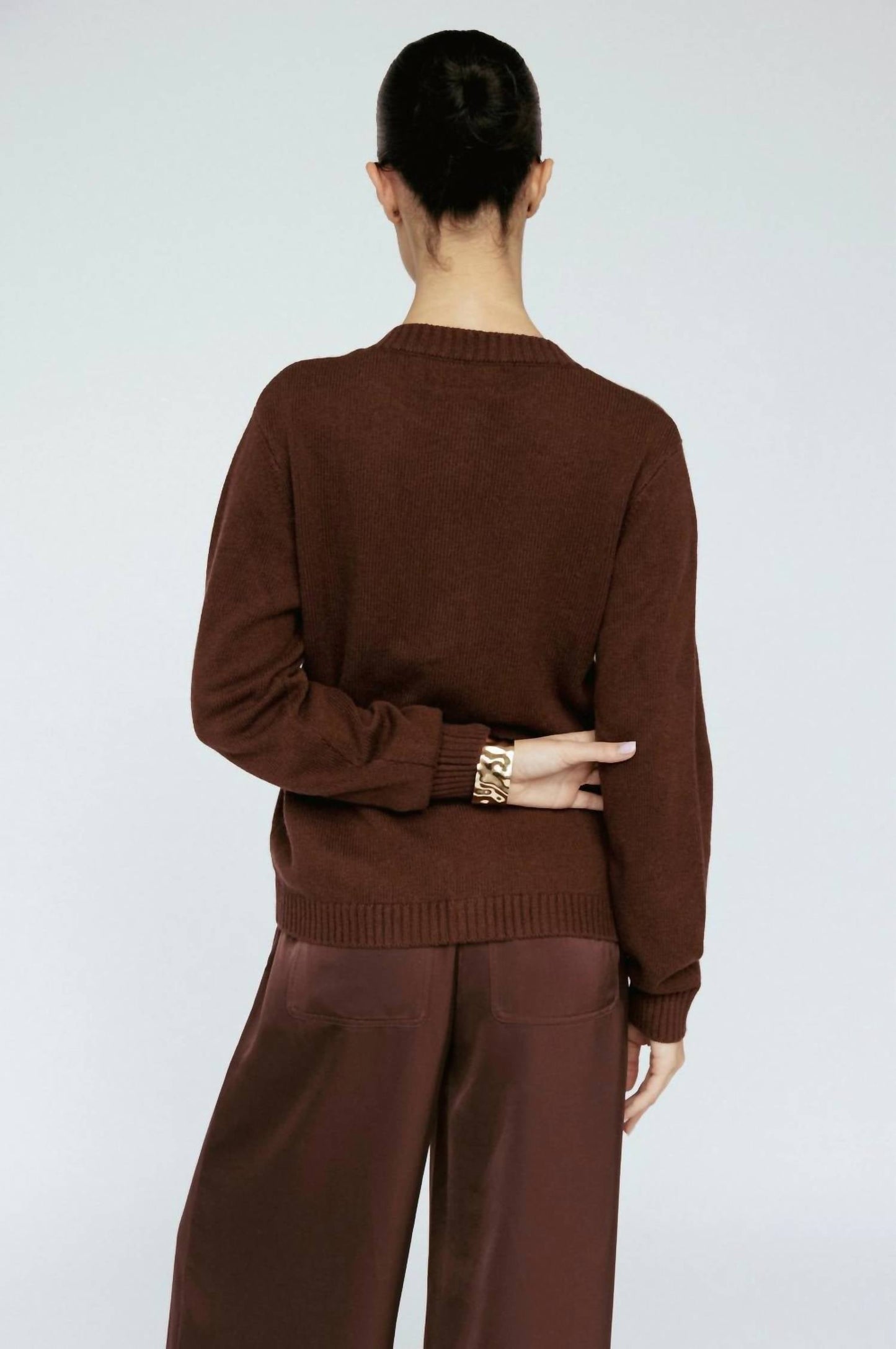 Damen-Satinhose mit weitem Bein