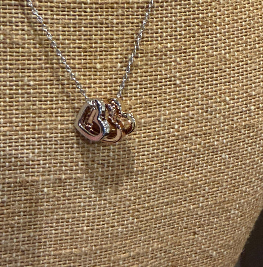 Women's Heart Trio Necklace