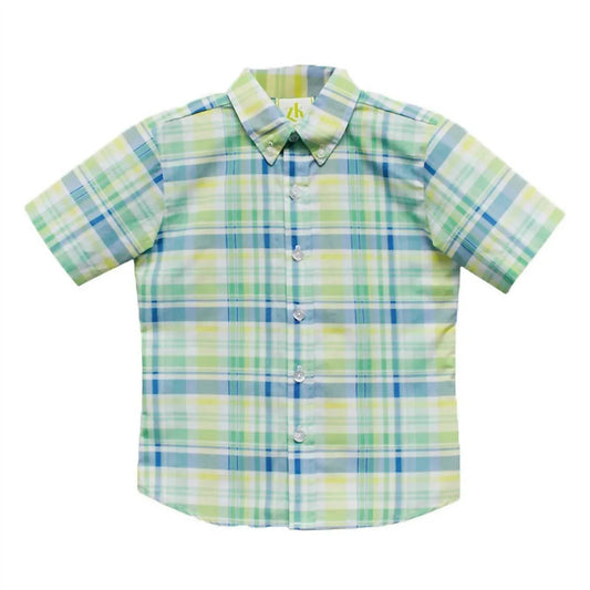 Boy's Alton Garden Plaid Dress Shirt
