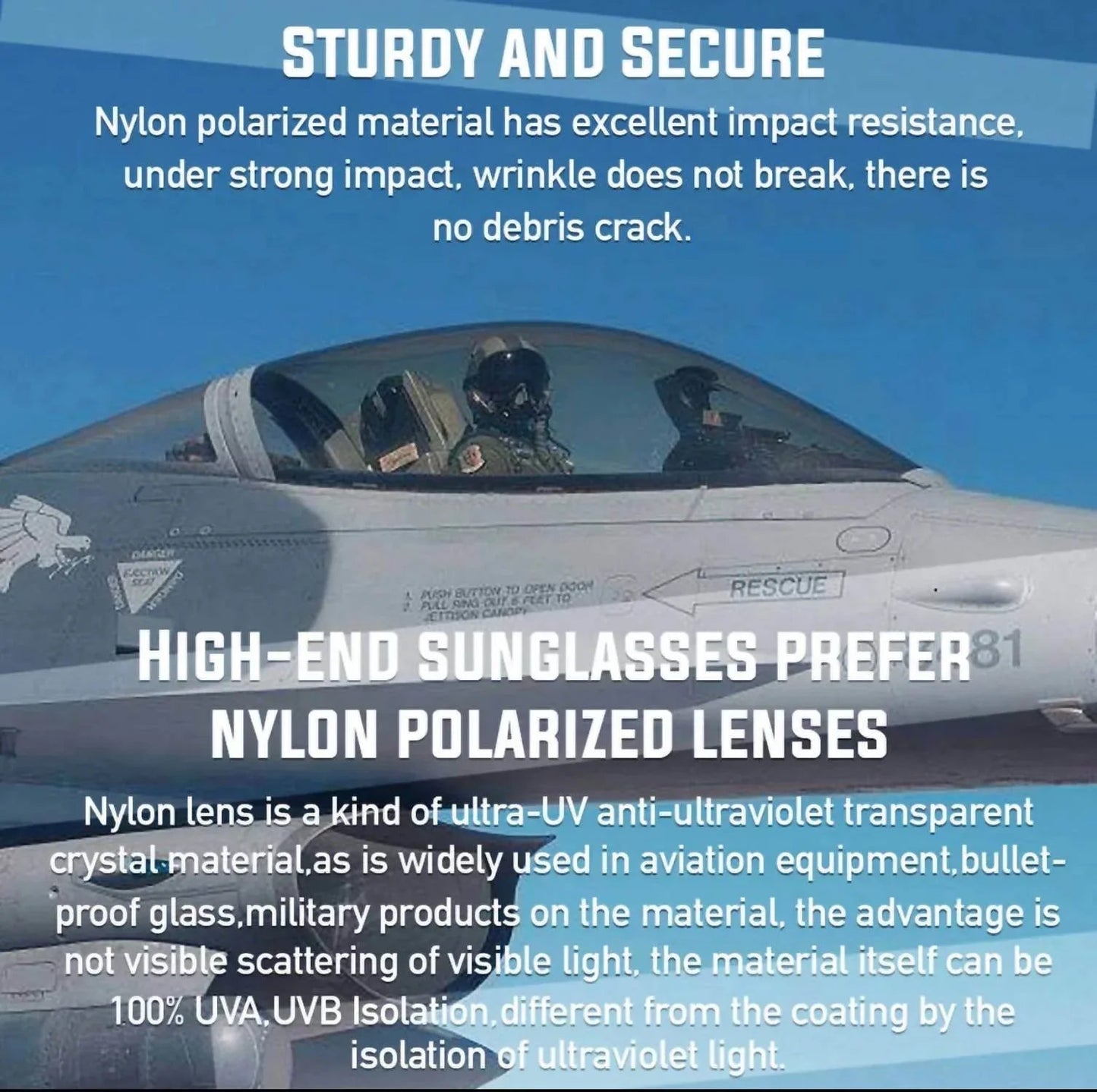 Men's Unbreakable Sport Aviator Polarized Sunglasses