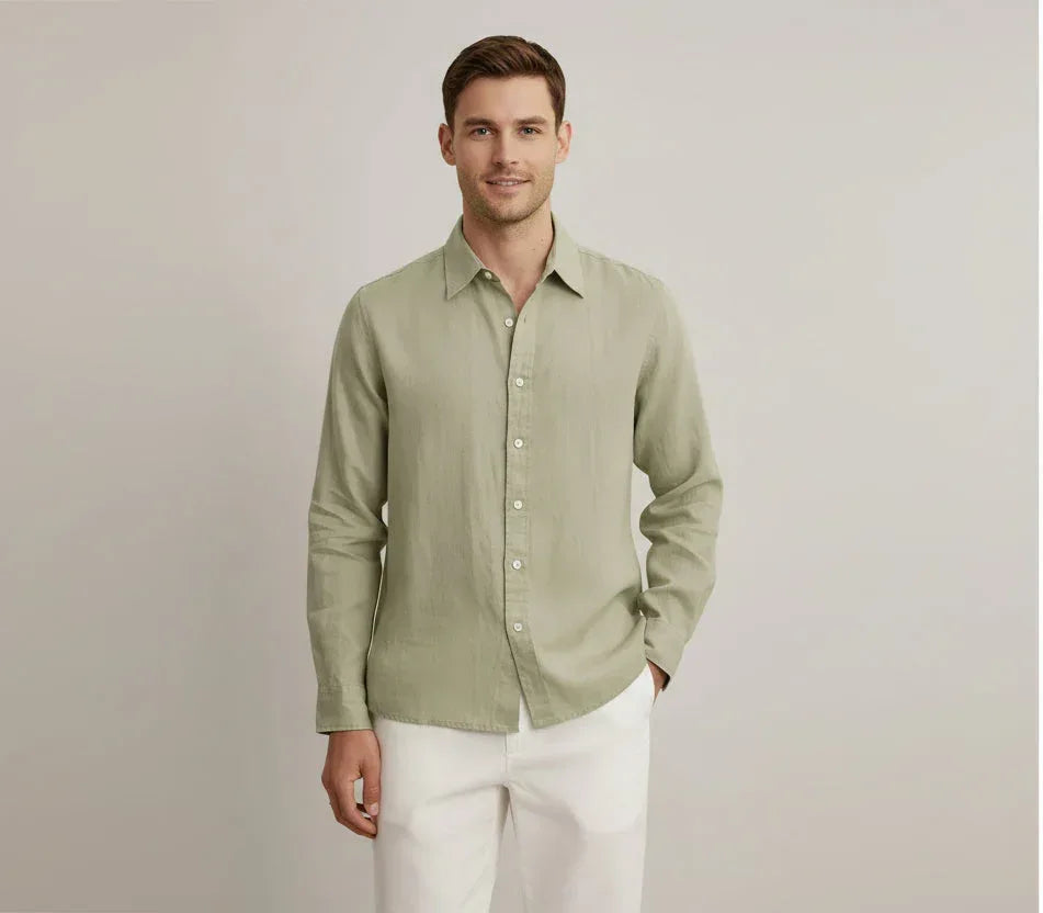 Caruso Linen Button Up