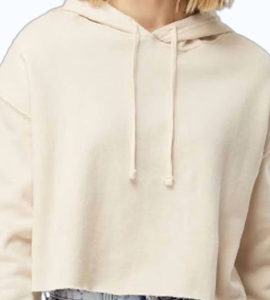 Canvas Cropped Hoodie