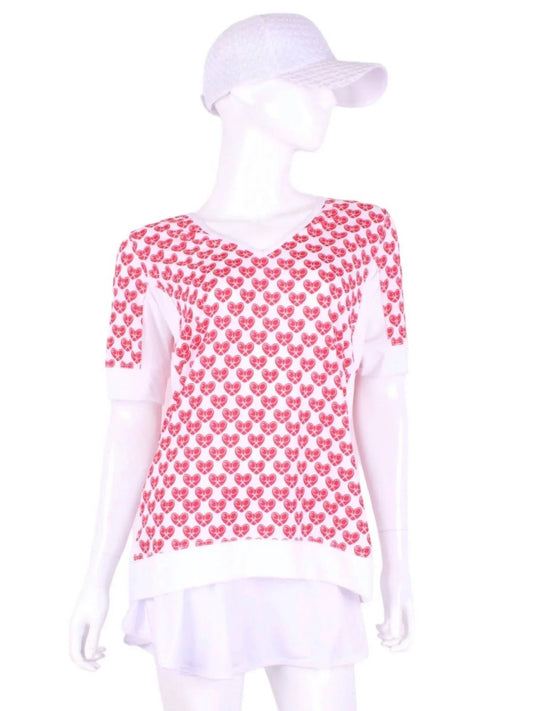 Damen Baggy Vee Tennis-Shirt