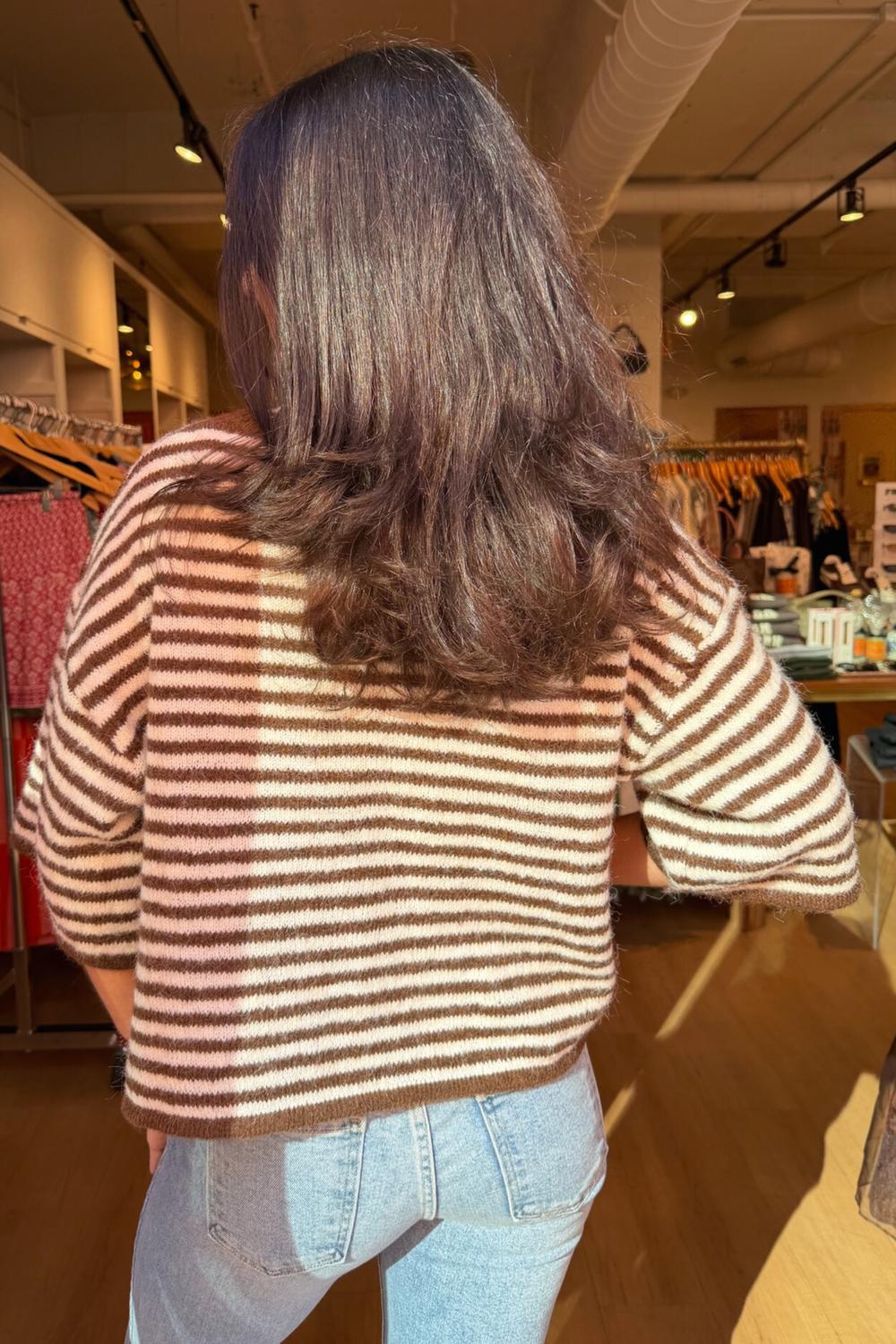 Sallie Gestreifte Strickjacke