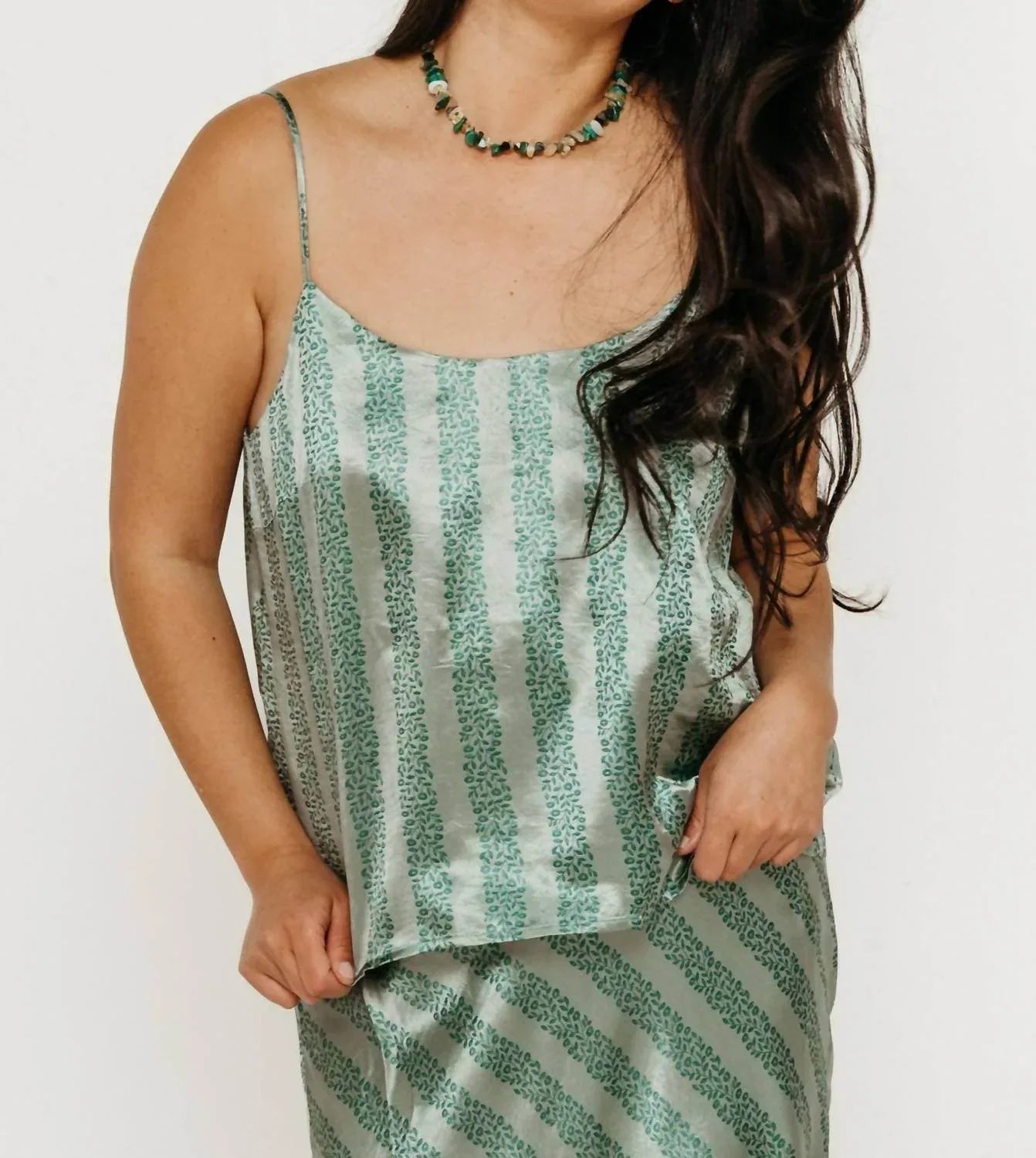 Flowers Straps Top Washed