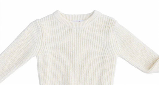 Mädchen Strickpullover mit Zopfmuster für Schnee